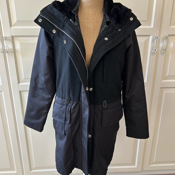 Gap Black 3-in-1 Utility Parka Coat Size S - Picture 5 of 16
